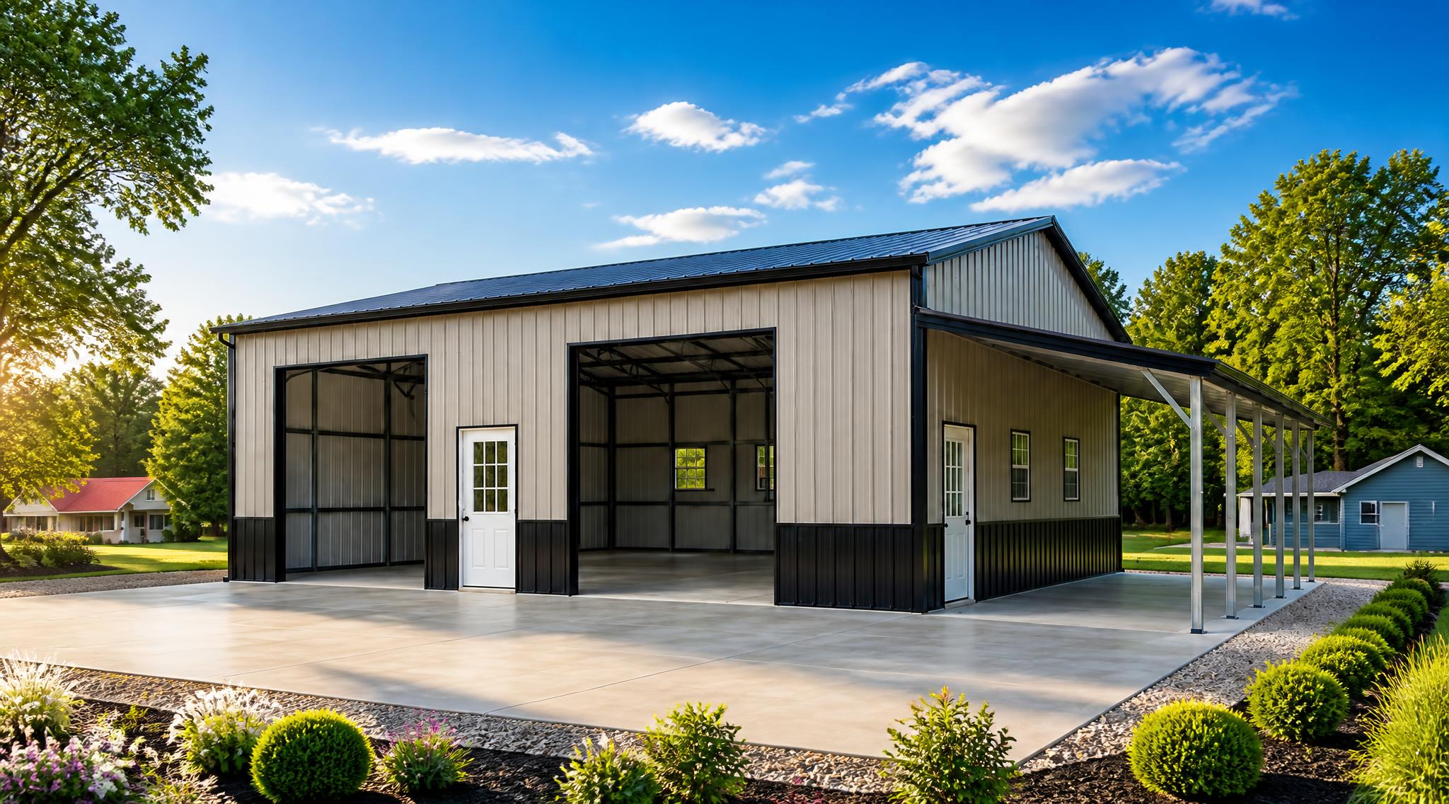 A Choice Metal Buildings Garage Can Double as a Dedicated Workshop for Tools, Hobbies, and Equipment