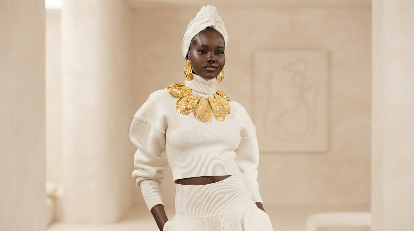 Models on a Fall 2026 runway showcasing avant-garde, sculptural statement jewelry like bombé candelabras, highlighting the season's bold accessory trend.